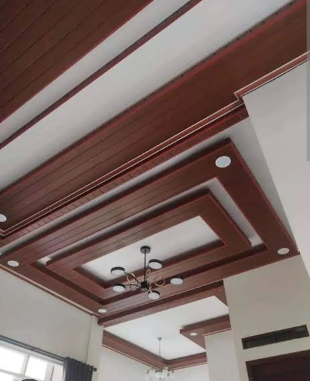 Contoh desain dan hasil plafon PVC model 7